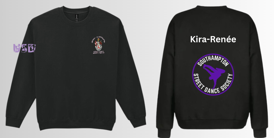 Street Dance Black Crewneck Sweatshirt 